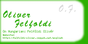 oliver felfoldi business card